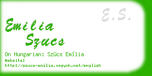 emilia szucs business card